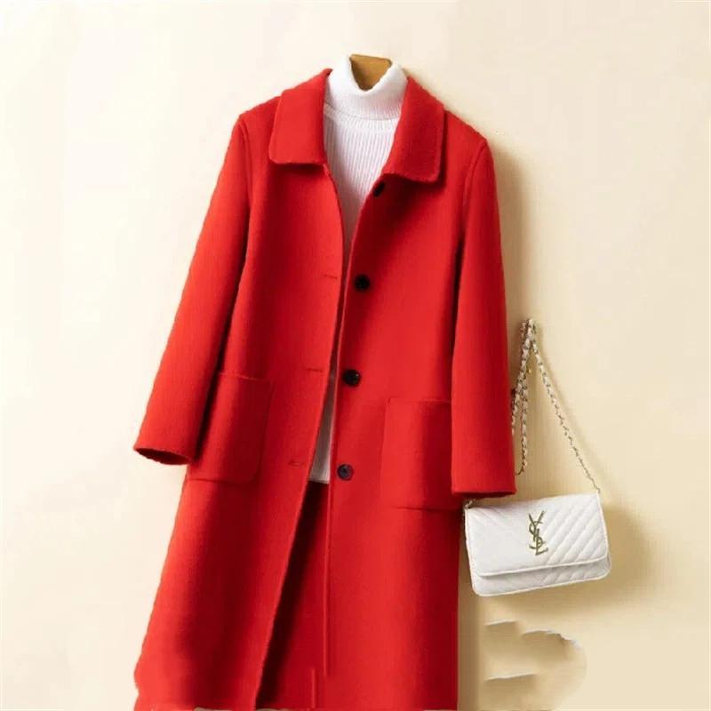 

Женская зимняя модная тенденция Пальто-куртка средней длины XXXL