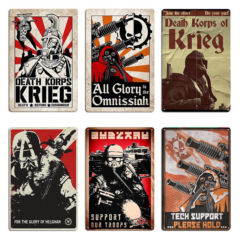 Tritt dem Death Korps bei Rekrutierungsposter Ruhm von Helghan Alternative Killzone Metall Rostig Klassisches Kino Design Blechschild Poster