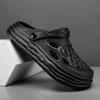 Fashion Platform Male Slipper Hole Sabot Slides Soft Beach Casual 2025 Style Fun Adult High Quality Fashion Designer Luxury Men's Shoe
