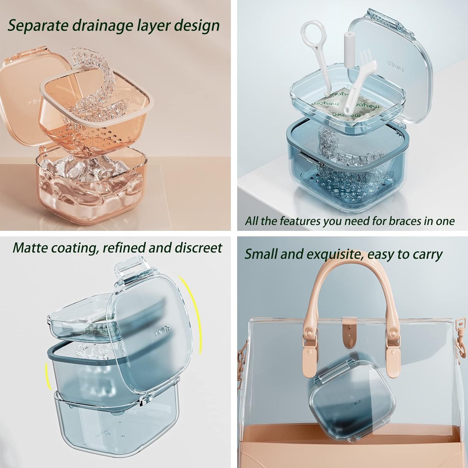 

Контейнер для зубных протезов, стакан, коробка, портативный держатель для зубных протезов, контейнер для замачивания для путешествий, чистки, футляр для ночной каппы, ретейнера для десен, искусственных зубов