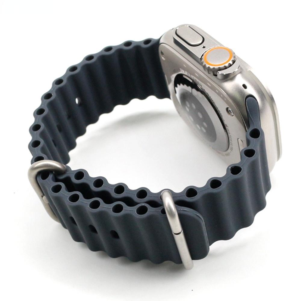 Ocean Band for Apple Watch Ultra Series 8 7 6 SE 5 4 3 2 1 Silicone Strap for iWatch Sport Stretch Bracelet Ultra 49mm 45mm 44mm 40mm 41mm 42mm 38mm