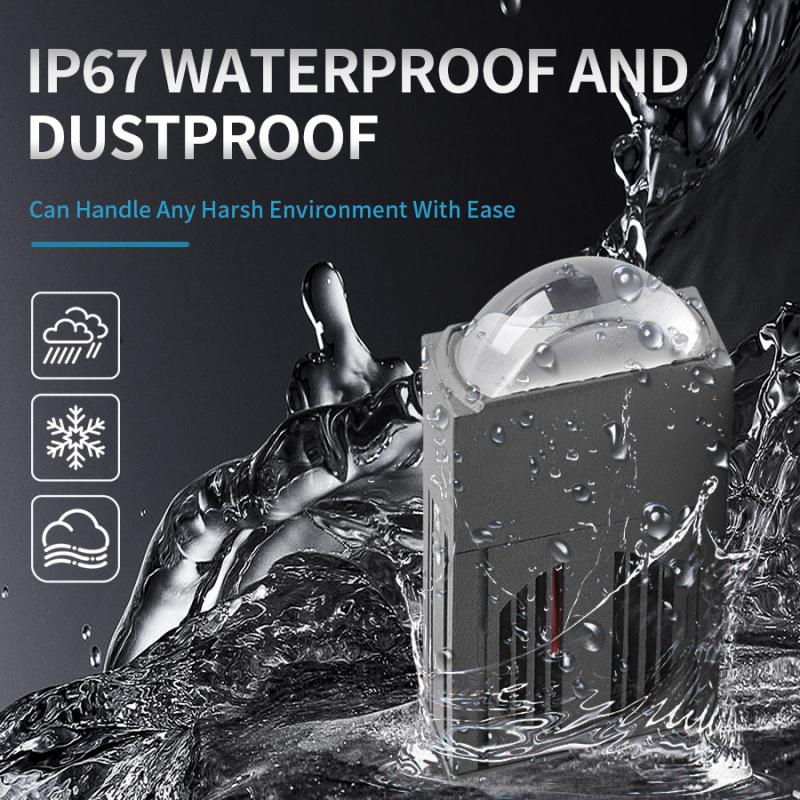 2.5-inch Bi-Led Projector Car Grille Light Spotlight 9-60V Motorcycle Axiliary Dual Beam Running Light Off-road Work Fog Lamp