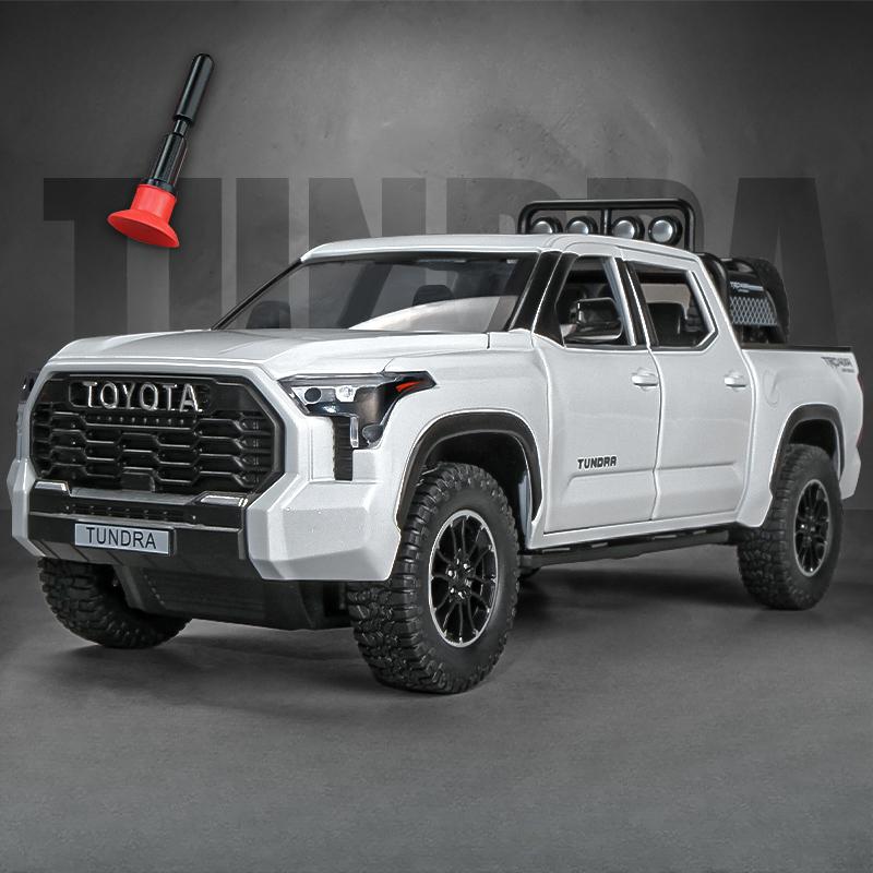 2024 New Simulation 1:24 Scale Toyota TRD Pro Off Road Car Model Metal Diecast Pickup Truck Toys Vehicles for Kids Boys Sound and Light