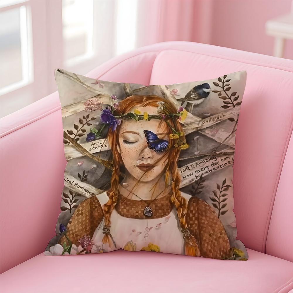 AAnne with an E Pillow Healing TV Cushion Cover Linen Pillowcase Cover Soft Decor for Sofa Home Room