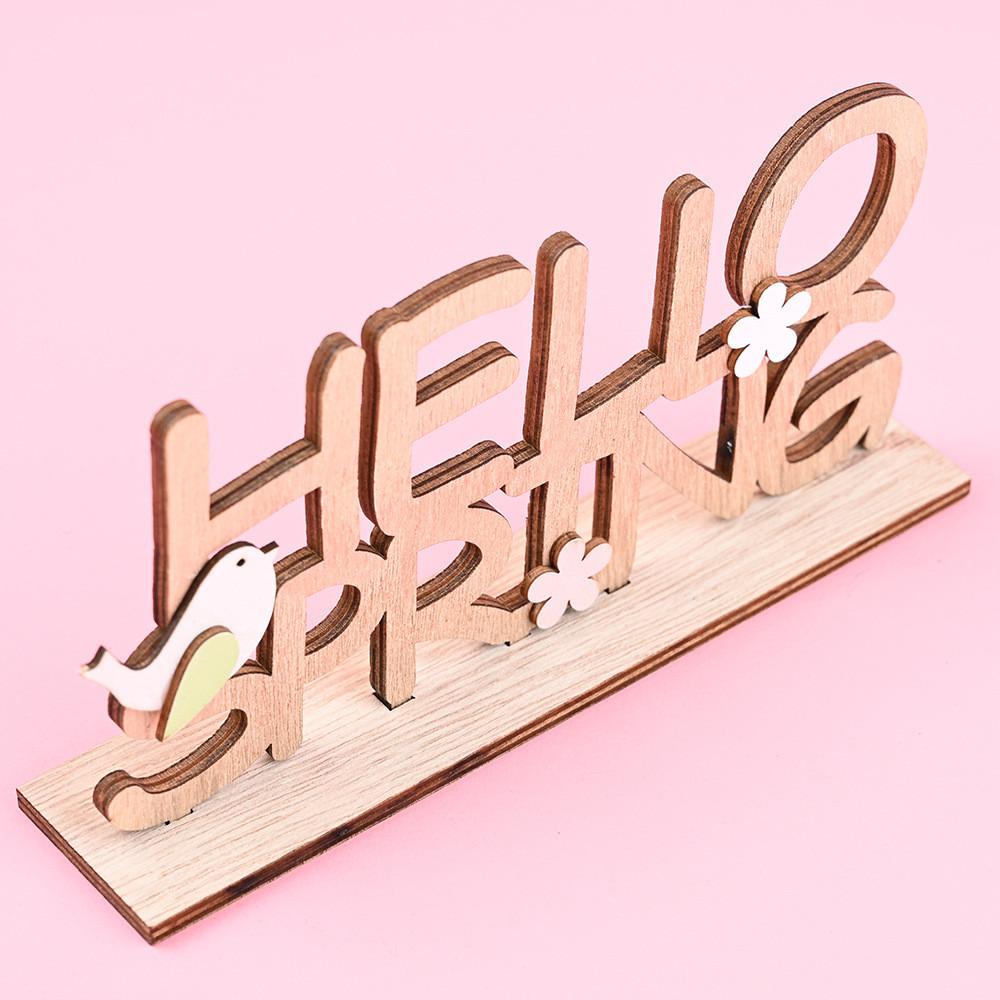 Wooden Charming Letter Figurines For Easter Holiday Decor And Atmosphere Festive