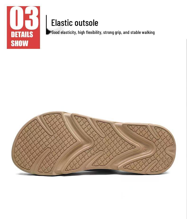 Men's 2025 High-End Summer Flip-Flops - Casual Beach Slippers with Thick, Squishy Sole and Non-Slip, Wear-Resistant Toe Post.