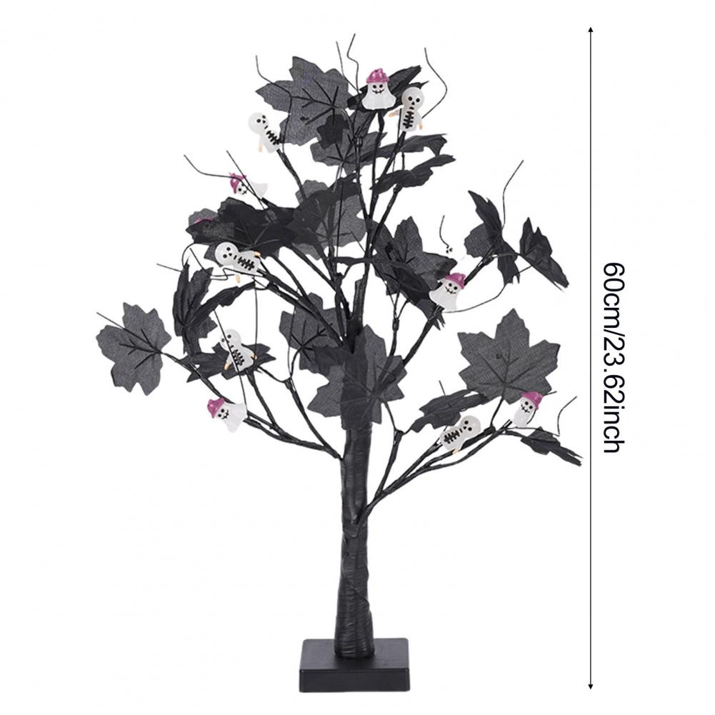 Led Halloween Tree Glowing Halloween Tree Spooky Halloween Tree Ghost Light Set for Indoor Table Decor 24 Inches Led Glowing