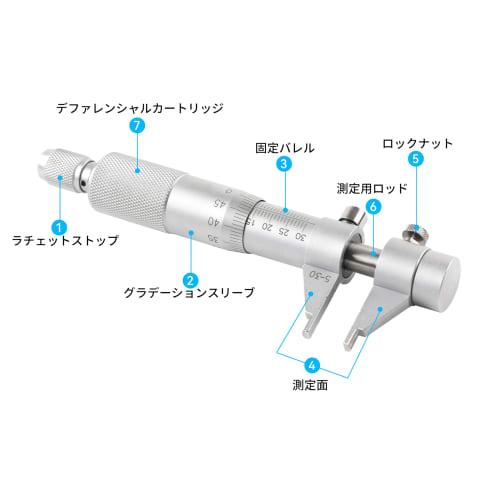 HFS (R) Micrometru intern, Instrument de măsurare a diametrului intern, Instrument de măsurare a diametrului intern de înaltă precizie, 5-30mm, 0.01mm