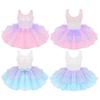 Copii Fete Paiete Fără mâneci Rochie de balet Tutu Tricou cu fustă Costume de balerină