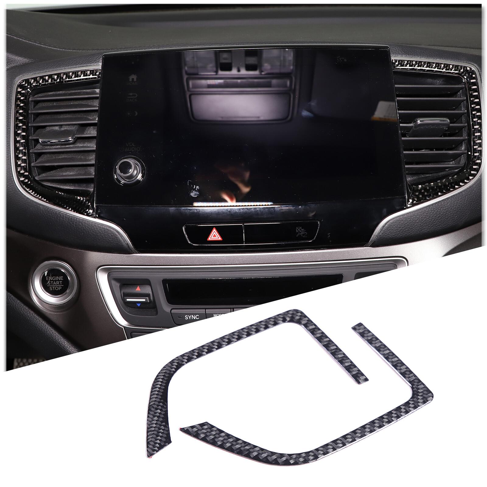 Carbon Fiber Center Console Air Vent Frame Sticker For Honda Pilot 2016-