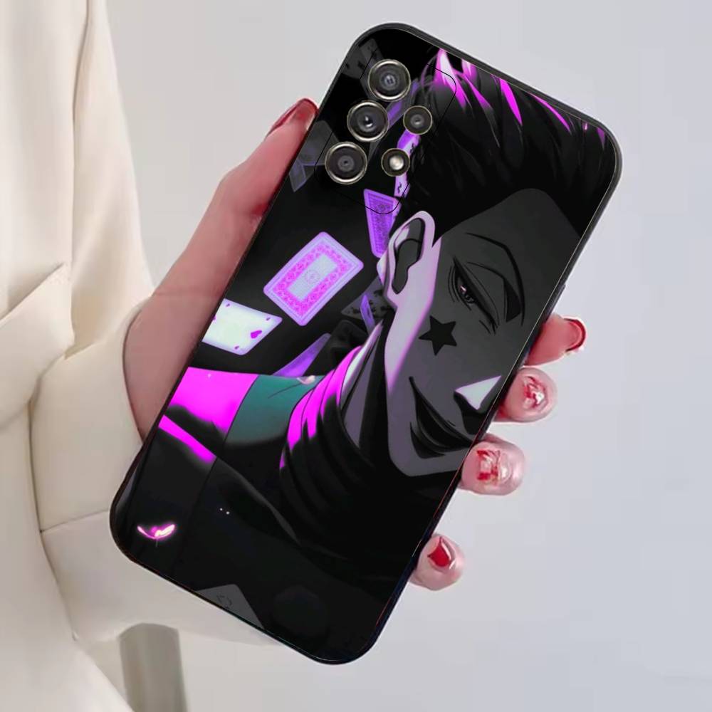 Hisoka Anime H-Hunter Phone Case For Samsung S25,S24,S21,S22,S23,S30,Ultra,S20,Plus,Fe,Soft Silicone Black Cover