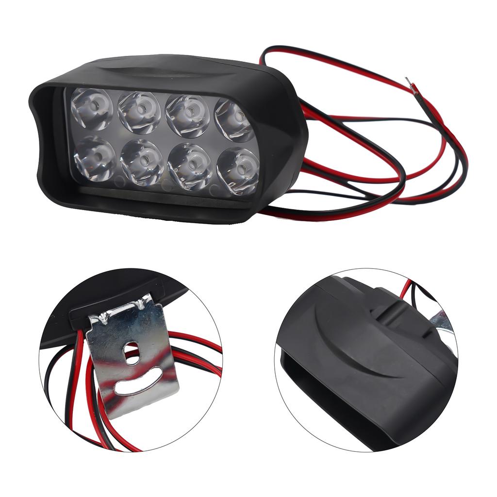 12V-80V biciclete electrice LED faruri super luminoase motocicletă triciclu 8/12/16 LED lampă E-Bike siguranță echitatie lumină față piese