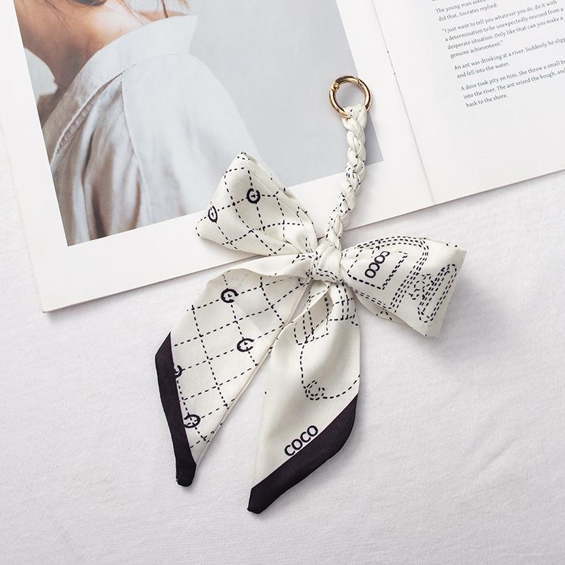 Silk Scarf Pendant Keychain: Versatile Bag Charm & Keyring