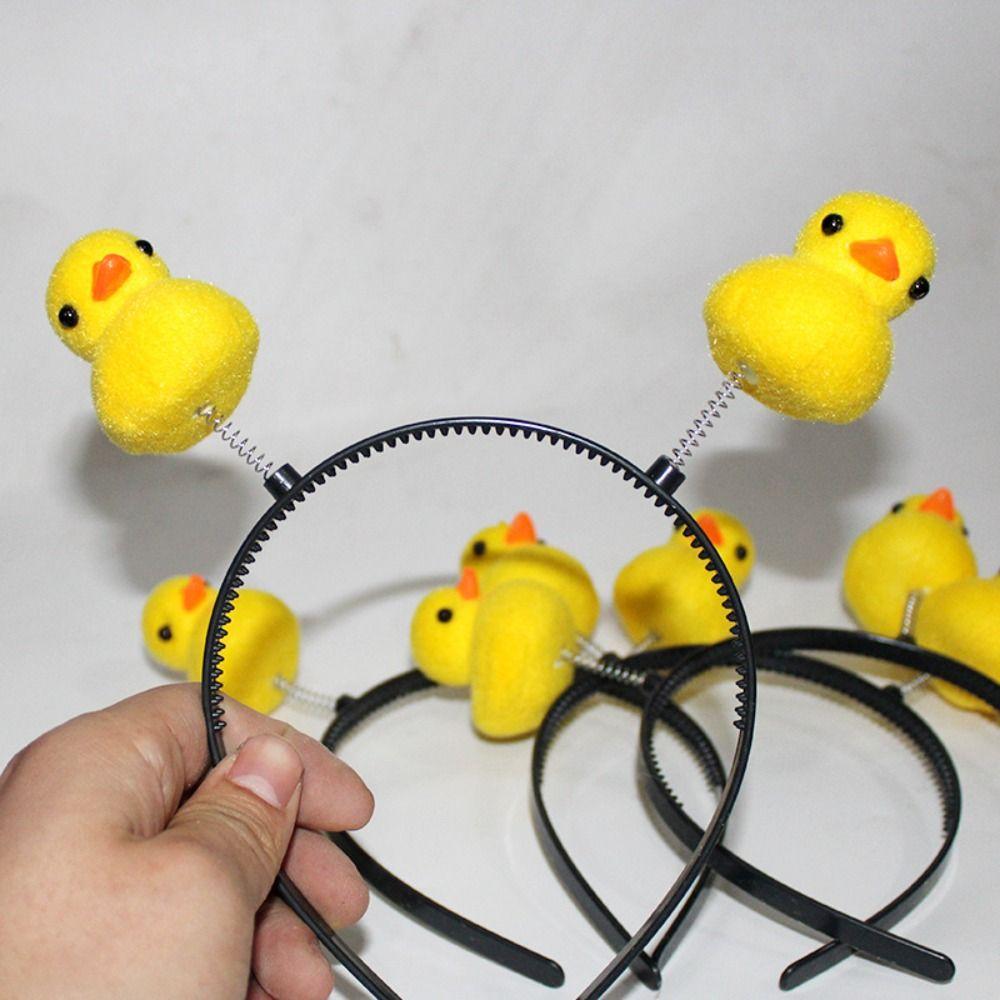 Sunflower Yellow Duck Headband Star Children Hair Bands Funny Cartoon Hair Hoop  Performance