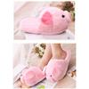 Pig Plush Cotton Slippers And Winter Closed Toe Non- Warm Home Indoor Floor Shoes