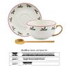 Christmas Gold-Plated Ceramic Tea Set: Special Edition Cup & Saucer Gift