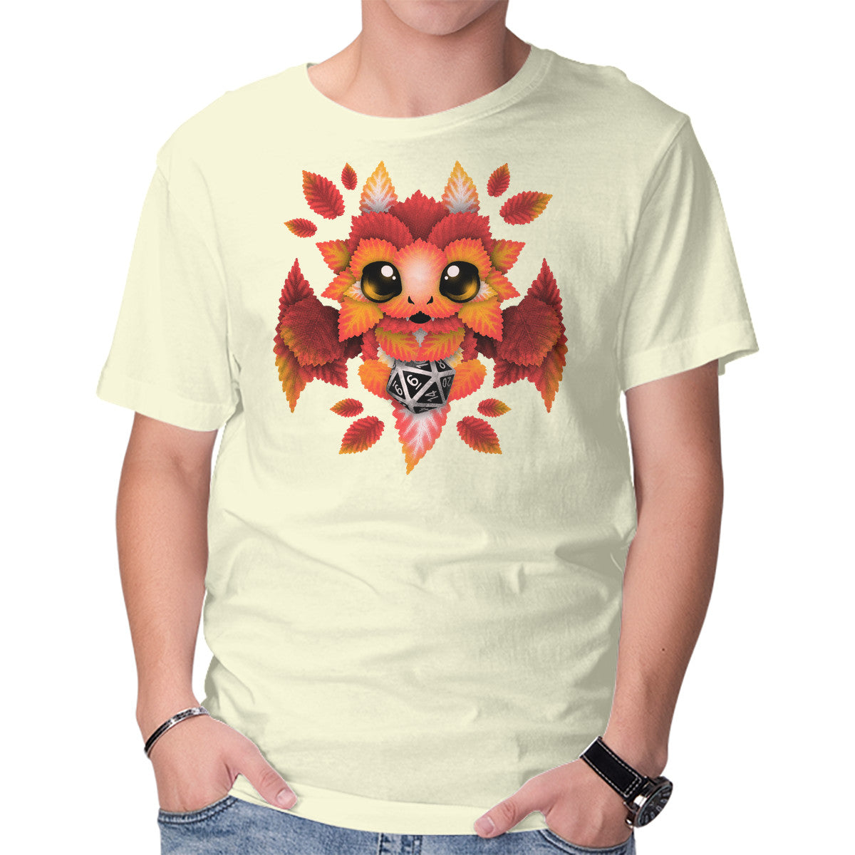 Unisex Crew Neck T-Shirt Dragon Of Leaves Graphic Short Sleeve Casual Tee XXL