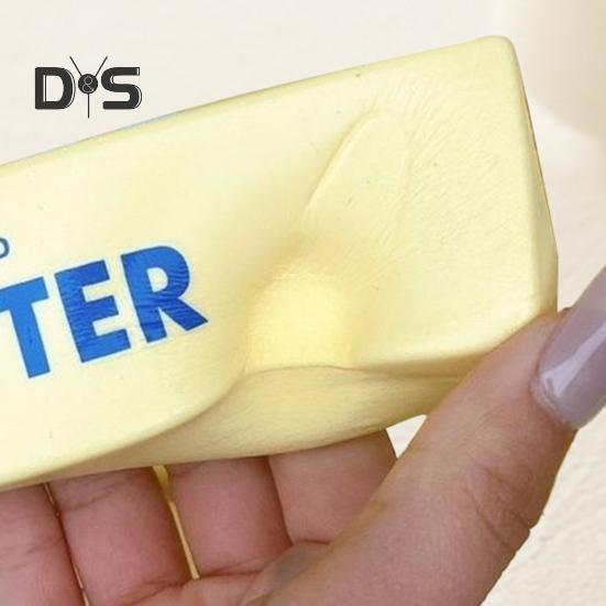 1Pc/2Pcs Butter Stick Slow Rising Squeeze Toy Salted Butter Bar Slow Rising Figure Stress Relief Fidget Toy for Anxiety Relief Hand Relax