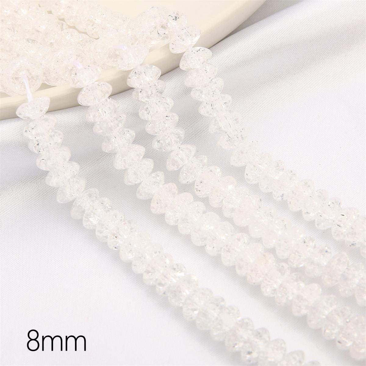 

38 см/нитка 6 мм 8 мм стеклянные бусины тарельчатые бусины потрескивающие бусины для изготовления ювелирных изделий DIY браслет фурнитура для ожерелья аксессуары 8mm 90pcs