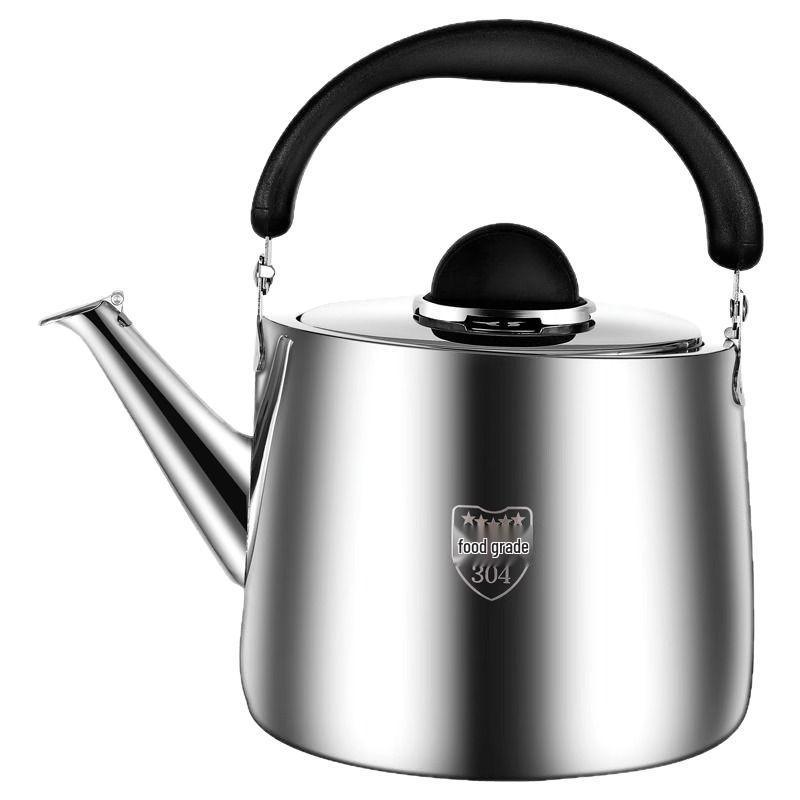304 Stainless Steel Whistling Kettle for Gas & Induction, Large Capacity