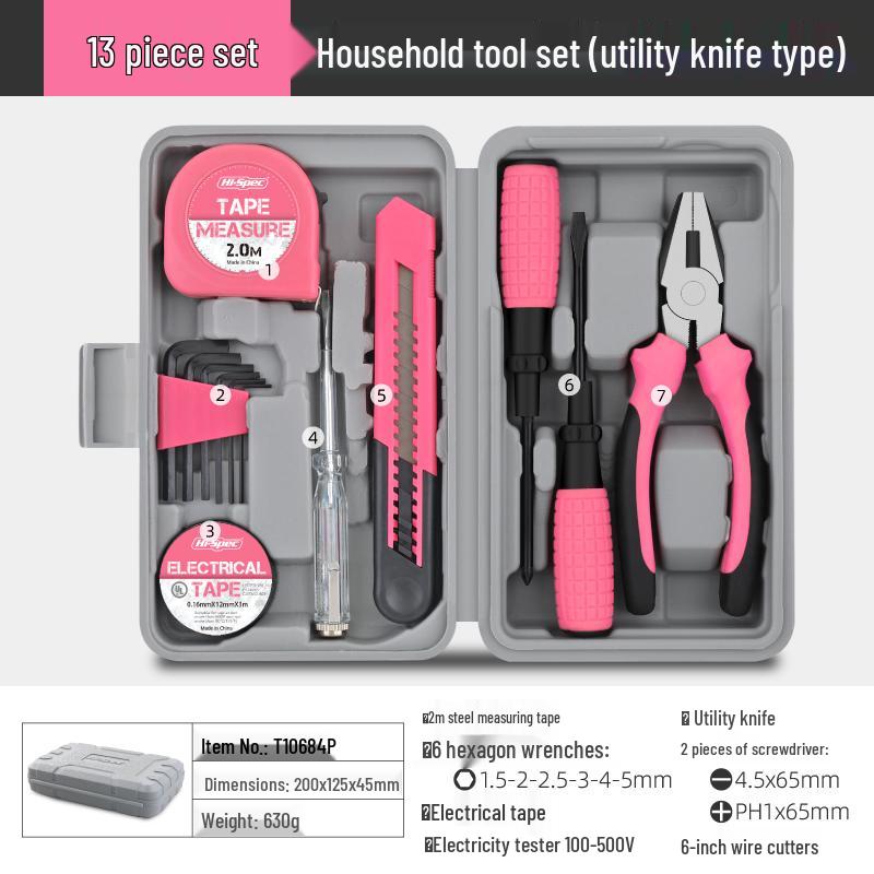 Complete Household Tool Set: Hex Wrench, Screwdriver, Pliers for Daily Repairs