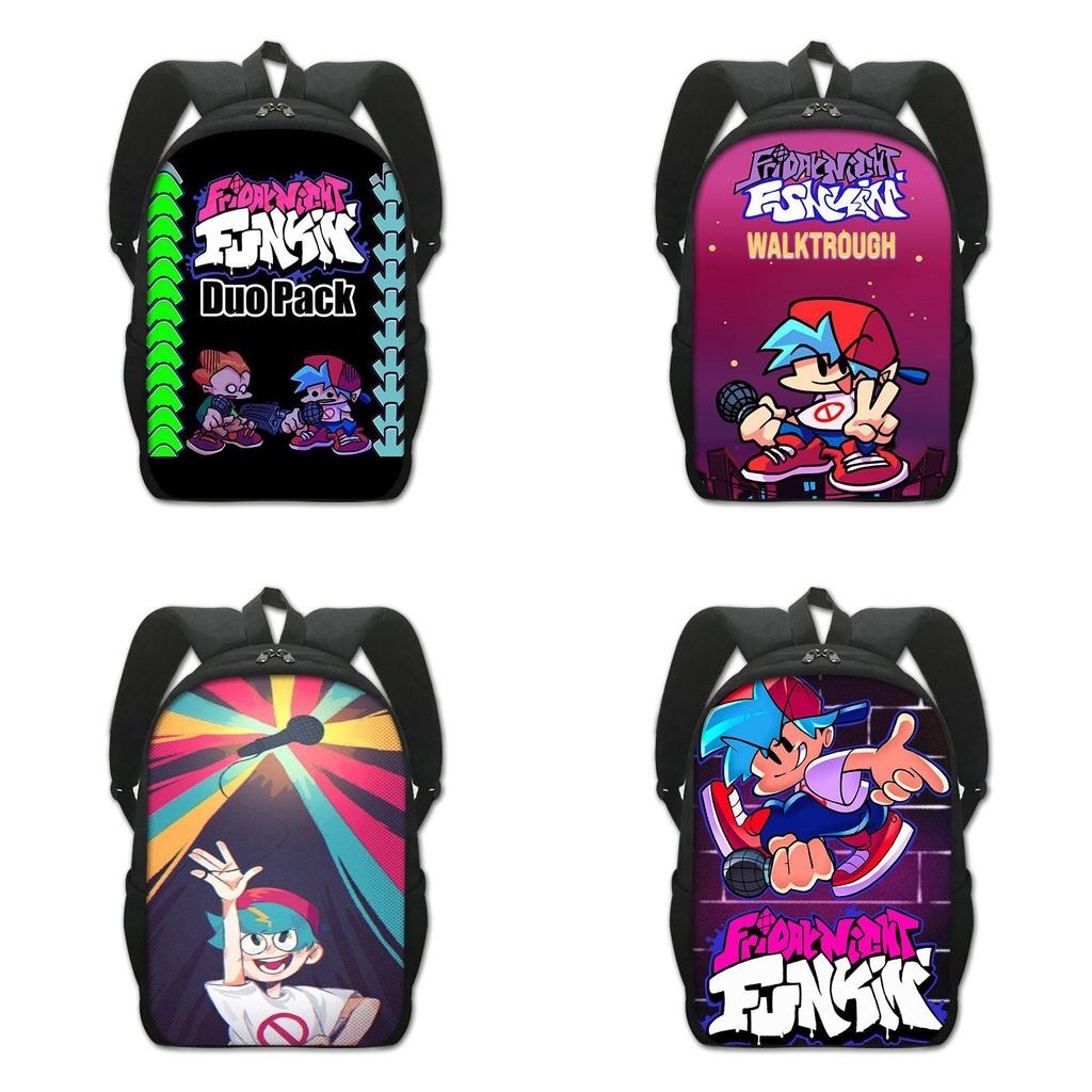 Stilvoller Freitag Nacht Funkin Rucksack Für Cartoon-Spiel-Fans Mit Verstellbaren Trägern