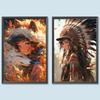 5D DIY Full Round Drill Diamond Painting Primitive Girl Kit Home Decoration