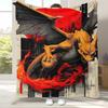 Charizard Charmander Pokemon Flannel Blanket,Ultra Soft Warm Plush Throw for Home Bedroom Bed Sofa Cover Office Camping Picnic