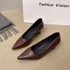 2026 Spring  Women's Retro Solid Color High Heels Comfortable Wedge Sandals Fashionable Outdoor Walking Shopping Casual Shoes