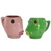 Keramik-Novelty-Tasse Fischdesign 450ml Leicht zu reinigen Keramische Textur Geeignet, um tägliches Trinken mit Lachen zu bereichern