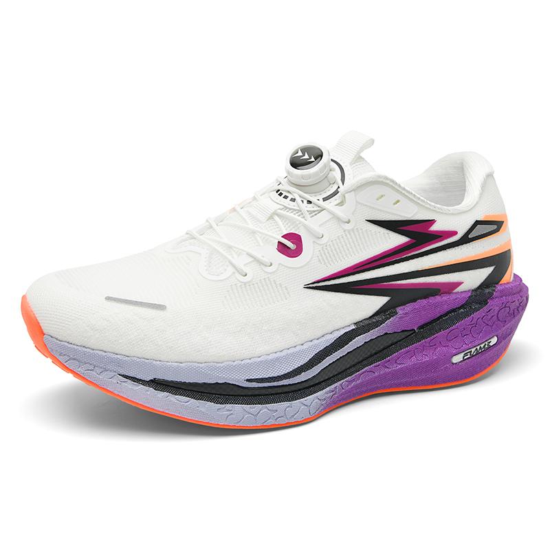 

Student technology rotating buckle carbon plate colorful running shoes, ultra-light high-elasticity popcorn sole sports shoes 40