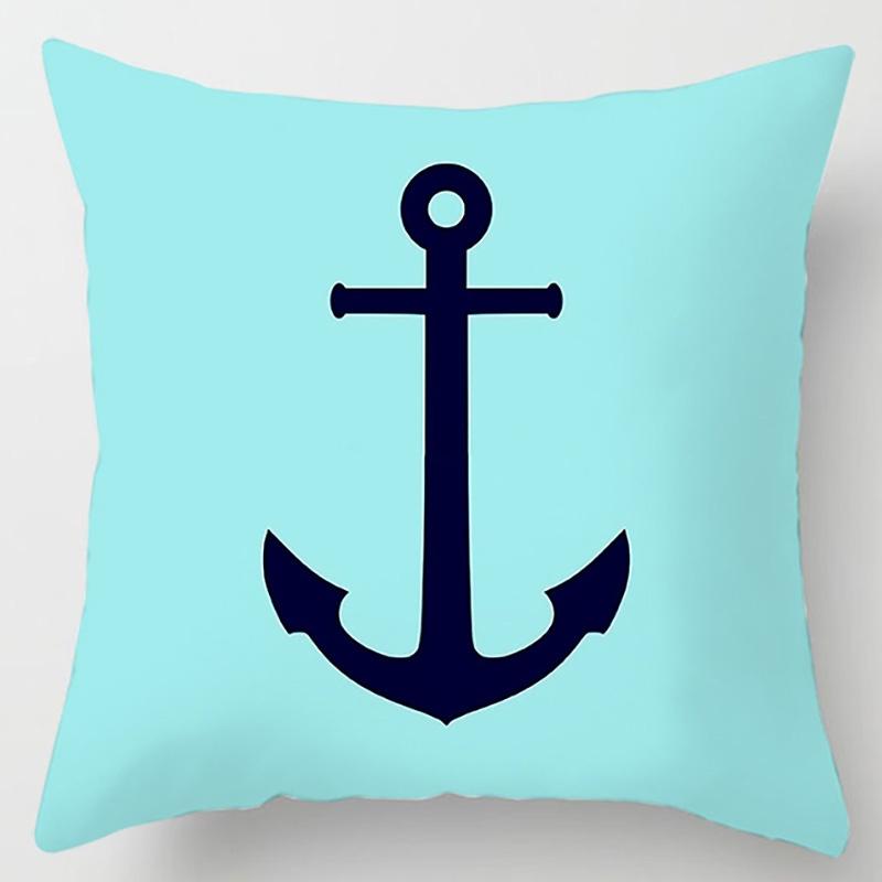 Marine sailor flower pillowcase home office decoration pillow bedroom sofa car cushion cover
