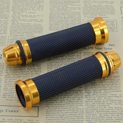 1 Pair Handlebar Grips Textured Surface Bright Color Anti Slip Stable Rubber Shock Absorbing Throttle Cover for Motorcycle