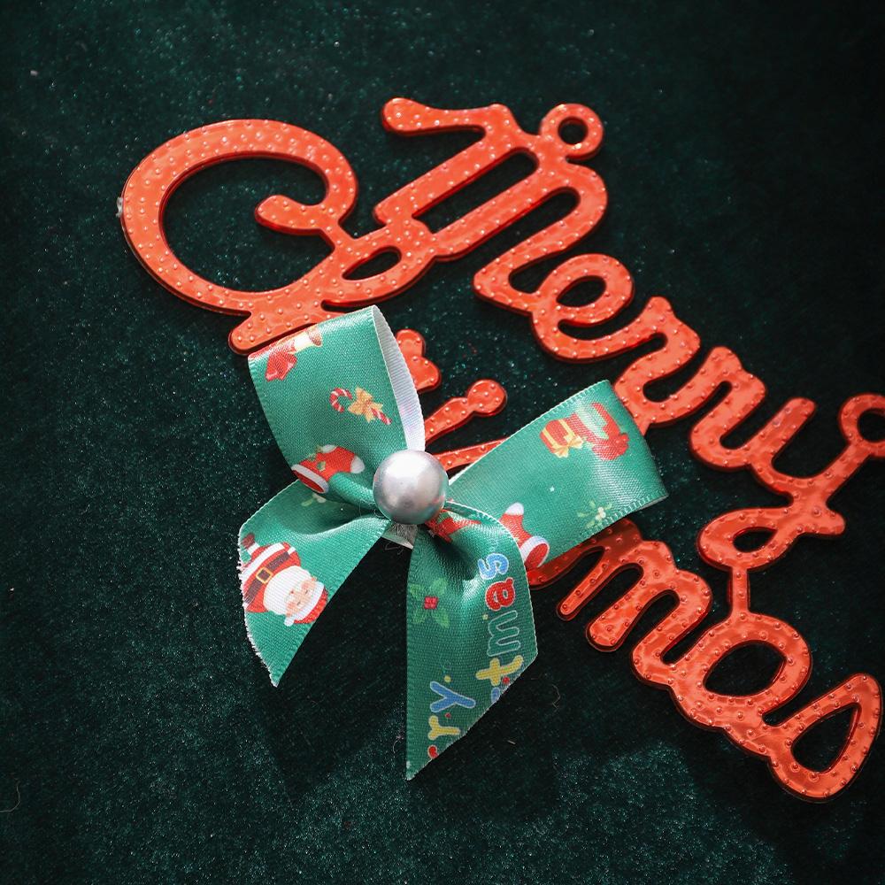 10Pcs Bow Ribbon Christmas Supplies Decoration Xmas Tree Pendant Ornament Bows for Home Decor New Year's 2025 Gifts Accessories