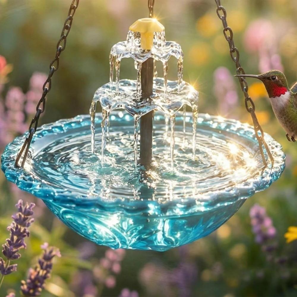 Cascade Hanging Bird Bath Fountain 3 Layer Bird Feeder Creative Bird Bath Bowl  Outdoor