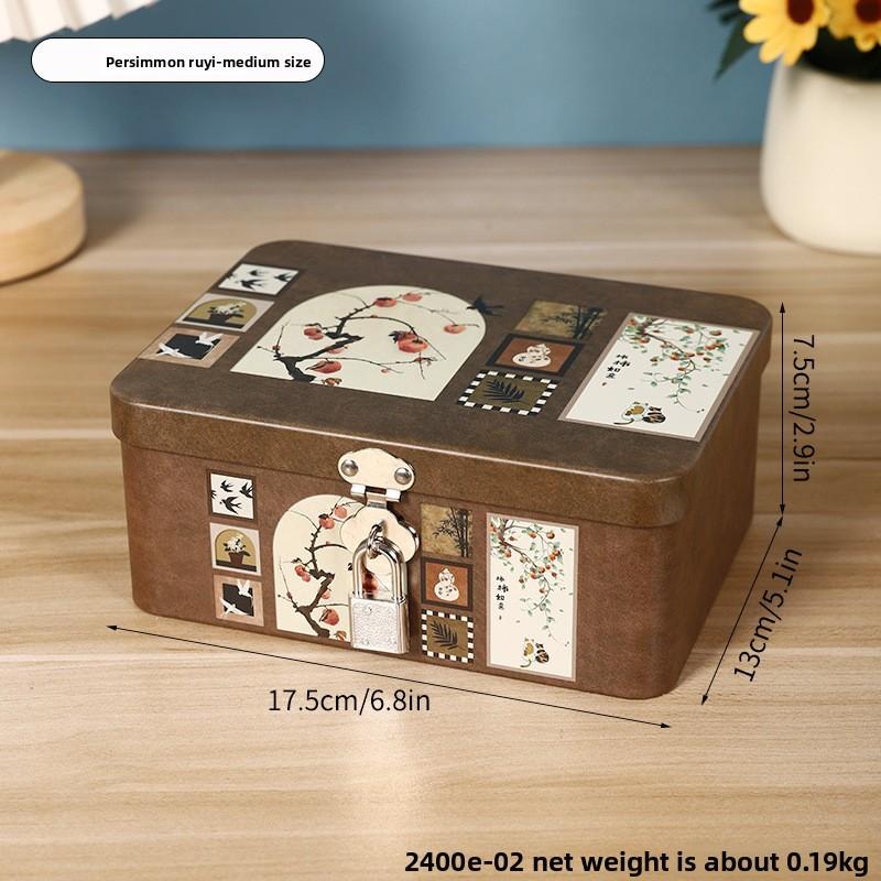 Minimalist Storage Box With Lock For Jewelry Cosmetics And Small Items