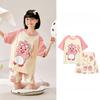 2025 MINISO Modisches und niedliches Cartoon-Anime-Print Jungen- und Mädchen-Kurzarm-Pyjama-Set für den Sommer Kinder-T-Shirt+Shorts 2-teiliges Set