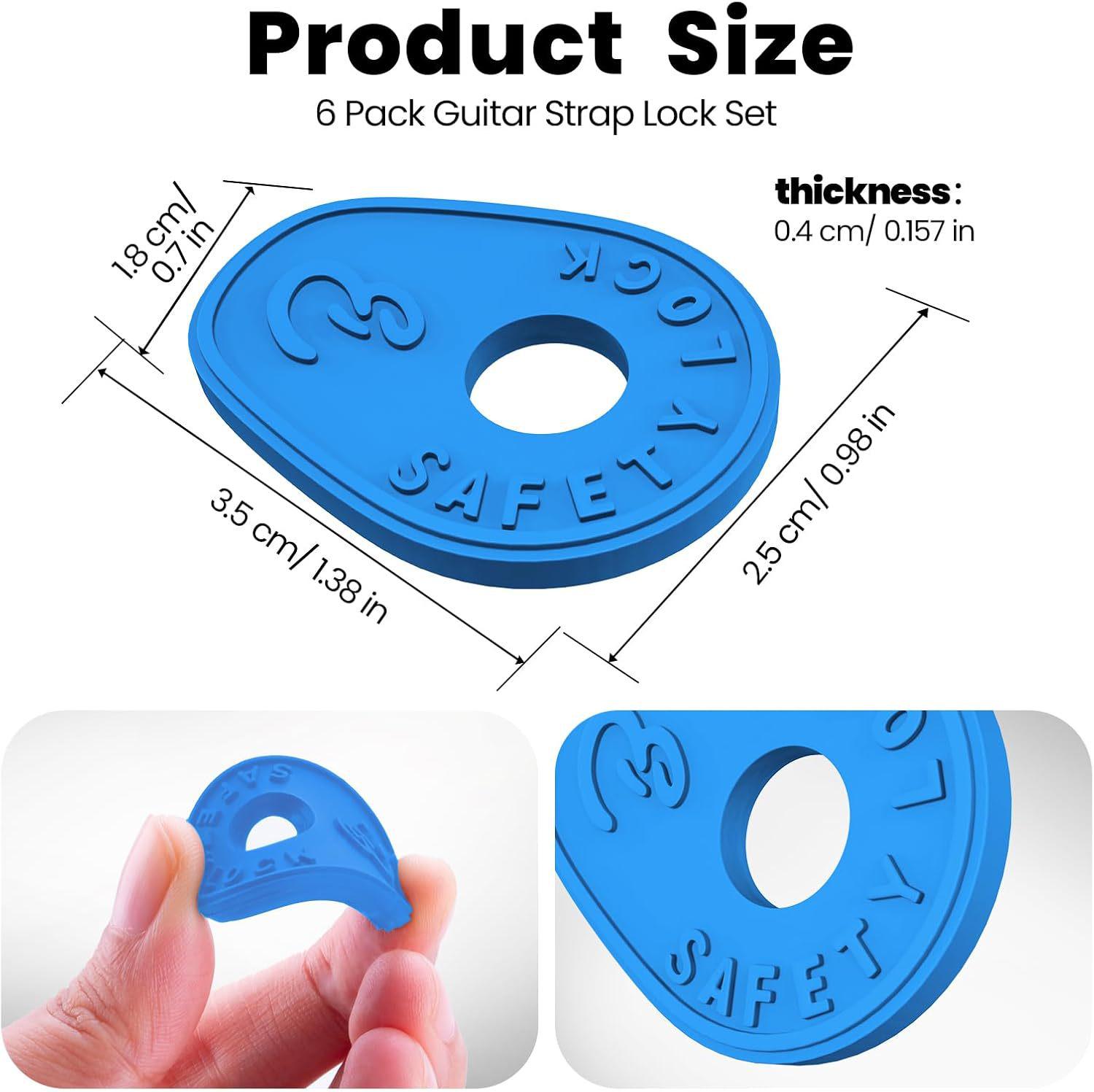 Anti-Slip Silicone and Bakelite Guitar/Bass Strap Button Pad белый