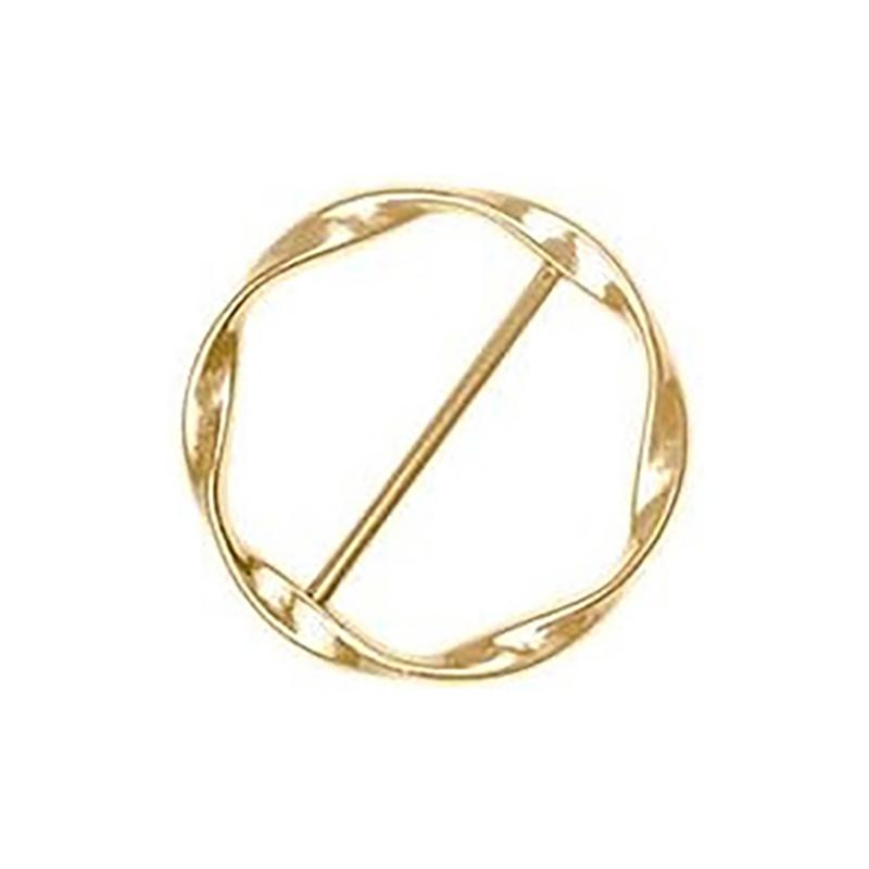 5/6Pcs Spiral Circle Zinc Alloy Metal Round Three-Speed Knotted Silk Scarf Buckle European And American Style