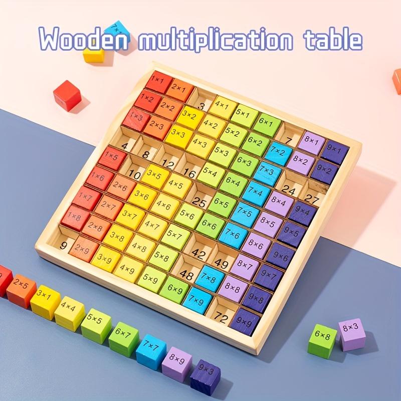 Wooden multiplication table, children's hundred number board multiplication table, puzzle math toys, Christmas gifts to improve hands on ability,
