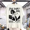 Patti Smith Poster Ttour Graphic Short Sleeve Natural Unisex Tshirt Men Women
