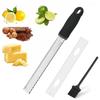 YACHUN 2-Piece Stainless Steel Grater with Cheese Grating Tool, Perfect for Ginger, Daikon Radish, Lemon, Chocolate, Vegetables, and Fruits, Kitchen T
