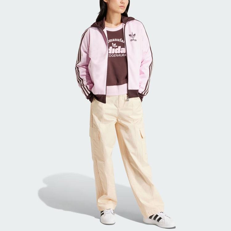 Adidas Originals Retro Graphics Sweatshirt Women Tops Gray Brown IR6098