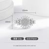 925 Sterling Silver 18K Gold Plated Sunflower Shape Paved Diamond Adjustable Open Ring for Women Wedding Party Jewelry Wholesale