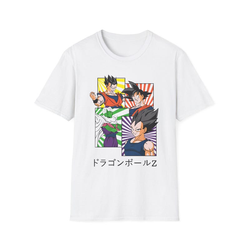 Dragon Ball Z Gohan, Goku, Piccolo & Vegeta Vintage Panel Oversized T-Shirt | Unisex Anime Streetwear Tee 4XL