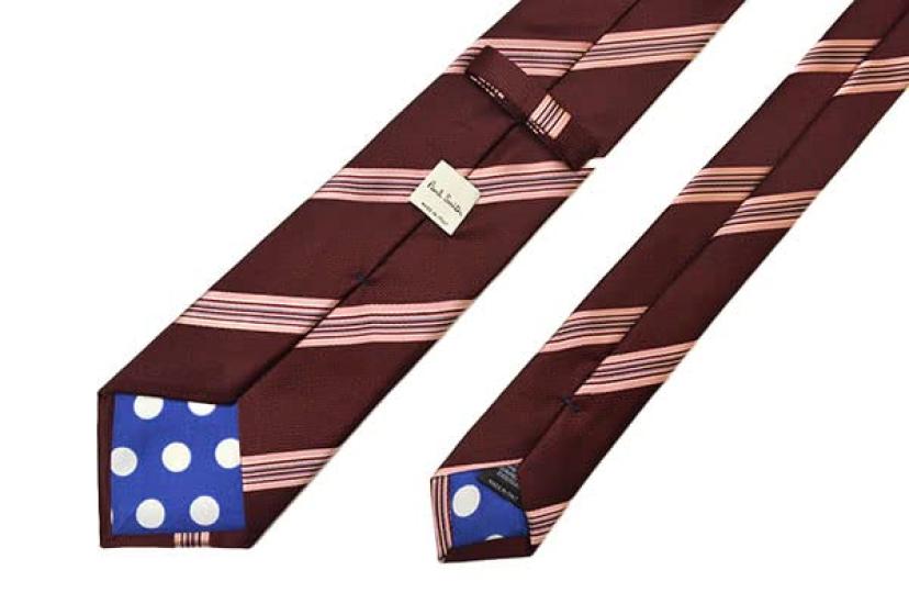 [Paul Smith] Striped Silk Tie AY47-28: Red