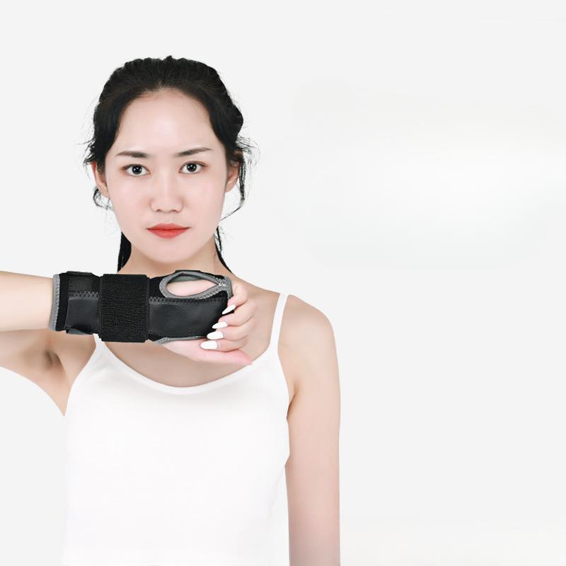 Wrist Brace with Steel Plate Support for Fracture Sprain Relief Adjustable Hand Sleeve Palm Wrist Strap