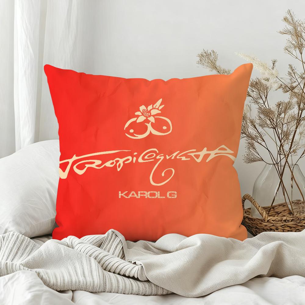 Sängerin Karol G Tropicoqueta Kissenbezug Schlafzimmer Sofa Wohnzimmer Rückenlehnen Dekoration Quadratisches Kissen Nickerchenzeit