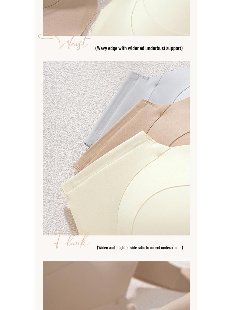 Seamless Women's Half-Cup Bra: Enhances Small Chests, Uplifts, Anti-Sag, and Offers Side Support for a Sexy, Round Look.