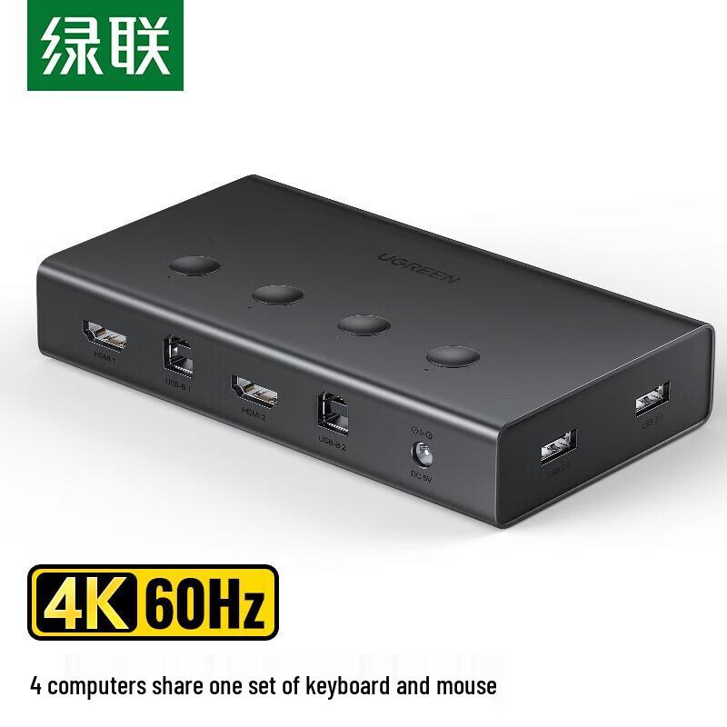 UGREEN 4-Port HDMI KVM Switch 4K@60Hz